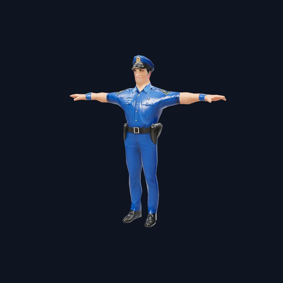 Cartoon Police Officer Model Pack